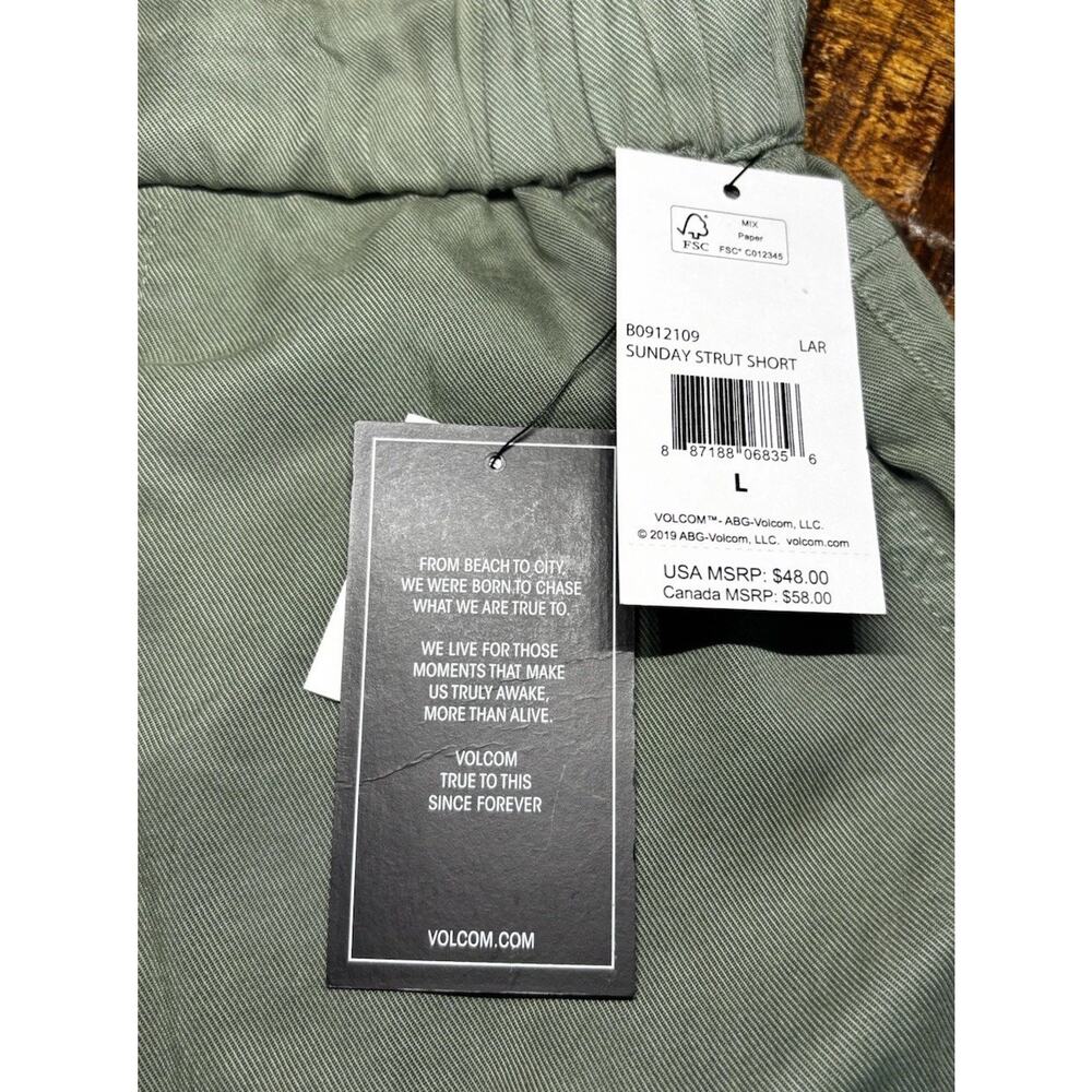 Volcom Sunday Strut Short Green NWT Size Large - Picture 5 of 13